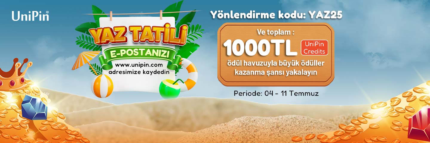 ☀️🏝️UniPin Yaz Tatili Fırsatları: Kaydolun ve Kazanın Big🏝️☀️